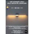 SatışMax Modern Kablosuz Tak Çalıştır Ledli Pilli Aplik Banyo Tablo Ayna Aydınlatma Günışığı Led Pil Dahildir