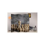 Satranç Temalı Özel Tasarım Paravan Room Divider Oda Bölücü PRVN-1318-1, 220 x 180
