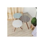 Satre Dekoratif Zigon Sehpa Set (6'LI TABLO HEDİYELİ)
