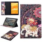 SATURCASE Amazon Fire HD 10 (2017 ve 2015 Sürümü, 7. ve 5. Nesil) (BFT-4) için Güzel Desenli PU Deri Kapaklı Cüzdan Standı Kart Yuvaları Koruyucu Kılıf Kapak Otomatik Uyandırma/Uyku ile