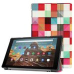 SATURCASE Amazon Fire HD 10 2019 için kılıf (9. Nesil), Güzel PU Deri Katlanır Katlanabilir Stant, Otomatik Uyku/Uyanma Fonksiyonlu Koruyucu Tablet Kılıfı (KN-3)