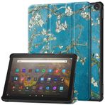 SATURCASE Amazon Fire HD 10 2023 Release (13. Nesil) için Kılıf, Güzel PU Deri Katlanır Katlanabilir Folyo Stand İnce Hafif Otomatik Uyanma/Uyuma Koruyucu Tablet Kılıfı (KN-4)