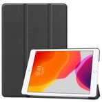 SATURCASE Apple iPad 10.2 (2019) için Kılıf, PU Deri Katlanır Katlanabilir Folyo Stand Koruyucu Tablet Kılıfı Otomatik Uyku/Uyanma Fonksiyonlu (Siyah)