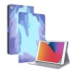 SATURCASE Apple iPad Air 3 10.5 2019 için Kılıf, Suluboya Tarzı PU Deri Kapaklı Mıknatıslı Cüzdan Stand Kart Yuvaları Apple iPad Air 3 10.5 2019 (TR-1) için Koruyucu Kılıf