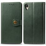 SATURCASE Asus Zenfone Live (L1) için Kılıf, Premium PU Deri Kapaklı Yuvarlak Mıknatıslı Cüzdan Standı Kart Yuvaları Asus Zenfone Live (L1) ZA550KL (Yeşil) için El Kayışlı Koruyucu Kılıf