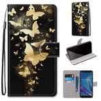 SATURCASE Asus Zenfone Max Pro (M1) için Kılıf, Asus Zenfone Max Pro (M1) ZB601KL/ZB602KL (DK-4) için Güzel PU Deri Kapaklı Mıknatıslı Cüzdan Stand Kart Yuvaları El Kayışı Koruyucu Kılıf
