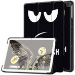 SATURCASE Google Pixel Tablet 11 inç için Kılıf, Güzel PU Deri Katlanır Katlanabilir Folyo Stand İnce Hafif Koruyucu Tablet Kılıfı (KN-1)