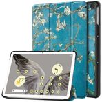 SATURCASE Google Pixel Tablet 11 inç için Kılıf, Güzel PU Deri Katlanır Katlanabilir Folyo Stand İnce Hafif Koruyucu Tablet Kılıfı (KN-2)
