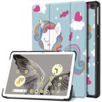 SATURCASE Google Pixel Tablet 11 inç için Kılıf, Güzel PU Deri Katlanır Katlanabilir Folyo Stand İnce Hafif Koruyucu Tablet Kılıfı (KN-5)