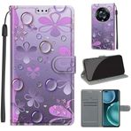 SATURCASE Honor Magic 4 Pro için Kılıf, Honor Magic 4 Pro (DY-14) için Güzel PU Deri Kapaklı Mıknatıs Cüzdan Stand Kart Yuvaları El Kayışı Koruyucu Kılıf