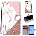 SATURCASE Huawei Y6 2018 için Kılıf, Güzel PU Deri Kapaklı Mıknatıslı Cüzdan Stand Kart Yuvaları El Kayışı Koruyucu Kılıf Huawei Y6 2018 / Honor 7A (DH-2) için