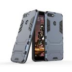 SATURCASE Huawei Y6 2018 için kılıf, hibrit 2'si 1 arada [PC ve silikon] çift katmanlı tampon, cep telefonu çantası, koruyucu kılıf, devrilme stantlı cep telefonu kılıfı, Huawei Y6 2018 / Honor 7A