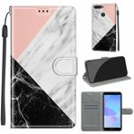 SATURCASE Huawei Y6 2018 için Kılıf, Huawei Y6 2018 / Honor 7A (DY-2) için Güzel PU Deri Kapaklı Mıknatıslı Cüzdan Stand Kart Yuvaları El Kayışı Koruyucu Kılıf