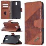SATURCASE Nokia 2.3 için Kılıf, Timsah Desenli PU Deri Kapaklı Çift Mıknatıslı Cüzdan Standı Kart Yuvaları Nokia 2.3 için Koruyucu Kapak (Kahverengi)