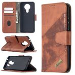 SATURCASE Nokia 3.4 için Kılıf, Timsah Desenli PU Deri Kapaklı Çift Mıknatıslı Cüzdan Standı Kart Yuvaları Nokia 3.4 için Koruyucu Kapak (Kahverengi)