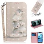 SATURCASE Nokia 5.1 Plus için Kılıf, Güzel 3D Desenli PU Deri Kapaklı Mıknatıs Cüzdan Standı Kart Yuvaları Nokia 5.1 Plus (TD-7) için El Kayışı ile Koruyucu Kılıf