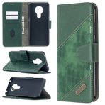 SATURCASE Nokia 5.3 için Kılıf, Timsah Desenli PU Deri Kapaklı Çift Mıknatıslı Cüzdan Standı Kart Yuvaları Nokia 5.3 için Koruyucu Kapak (Yeşil)