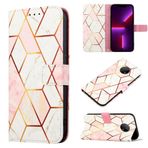 SATURCASE Nokia G300 için Kılıf, Güzel Mermer Desenli PU Deri Kapaklı Mıknatıslı Cüzdan Standı Kart Yuvaları Nokia G300 (YS-5) için El Kayışı ile Koruyucu Kılıf
