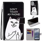 SATURCASE Nokia G60 için Kılıf, Güzel PU Deri Kapaklı Mıknatıs Cüzdan Stand Kart Yuvaları Nokia G60 (DH-5) için El Kayışı Koruyucu Kılıf