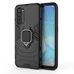 SATURCASE OPPO Find X2 Lite/Reno 3 5G için Kılıf, Halka Destek Çubuğu Hibrid 2'si 1 Arada [PC ve Silikon] Çift Katmanlı Tampon Darbeye Dayanıklı Koruyucu Kapak OPPO Find X2 Lite/Reno 3 5G (HZ-Siyah)