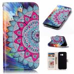 SATURCASE Samsung Galaxy A3 (2017) için Kılıf, Kısma Kabartma Güzel Desenli PU Deri Kapaklı Mıknatıs Cüzdan Standı Kart Yuvaları Samsung Galaxy A3 (2017) SM-A320F için Koruyucu Kapak (Tasarım-9)