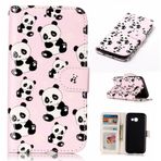 SATURCASE Samsung Galaxy A3 (2017) için Kılıf, Kısma Kabartma Güzel Desenli PU Deri Kapaklı Mıknatıslı Cüzdan Standı Kart Yuvaları Samsung Galaxy A3 (2017) SM-A320F (Tasarım-5) için Koruyucu Kılıf