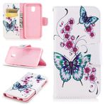 SATURCASE Samsung Galaxy J3 (2017) için Kılıf, Samsung Galaxy J3 (2017) SM-J330F (Tasarım-1) için Güzel Desenli PU Deri Kapaklı Mıknatıslı Cüzdan Standı Kart Yuvaları Koruyucu Kılıf