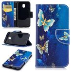 SATURCASE Samsung Galaxy J3 (2017) için Kılıf, Samsung Galaxy J3 (2017) SM-J330F (Tasarım-2) için Güzel Desenli PU Deri Kapaklı Mıknatıslı Cüzdan Standı Kart Yuvaları Koruyucu Kılıf