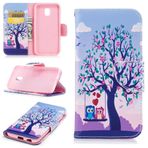 SATURCASE Samsung Galaxy J3 (2017) için Kılıf, Samsung Galaxy J3 (2017) SM-J330F (Tasarım-3) için Güzel Desenli PU Deri Kapaklı Mıknatıslı Cüzdan Standı Kart Yuvaları Koruyucu Kılıf