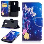 SATURCASE Samsung Galaxy J3 (2017) için Kılıf, Samsung Galaxy J3 (2017) SM-J330F (Tasarım-6) için Güzel Desenli PU Deri Kapaklı Mıknatıslı Cüzdan Standı Kart Yuvaları Koruyucu Kılıf