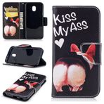 SATURCASE Samsung Galaxy J3 (2017) için Kılıf, Samsung Galaxy J3 (2017) SM-J330F (Tasarım-7) için Güzel Desenli PU Deri Kapaklı Mıknatıslı Cüzdan Standı Kart Yuvaları Koruyucu Kılıf