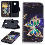 SATURCASE Samsung Galaxy J3 (2017) için Kılıf, Samsung Galaxy J3 (2017) SM-J330F (Tasarım-8) için Güzel Desenli PU Deri Kapaklı Mıknatıslı Cüzdan Standı Kart Yuvaları Koruyucu Kılıf