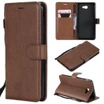 SATURCASE Samsung Galaxy J7 Prime için Kılıf, Klasik PU Deri Kapaklı Mıknatıs Cüzdan Stant Kart Yuvaları Samsung Galaxy J7 Prime (XD-Kahverengi) için El Kayışlı Koruyucu Kılıf