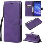 SATURCASE Xiaomi Mi 8 Lite için Kılıf, PU Deri Kapaklı Mıknatıslı Cüzdan Stant Kart Yuvaları Xiaomi Mi 8 Lite (XD-Mor) için El Kayışlı Koruyucu Kılıf