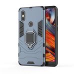 SATURCASE Xiaomi Mi Mix 2S için Kılıf, Halka Destek Çubuğu Hibrid 2'si 1 Arada [PC ve Silikon] Xiaomi Mi Mix 2S için Çift Katmanlı Tampon Darbeye Dayanıklı Koruyucu Kılıf (HZ-Lacivert)