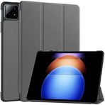 SATURCASE Xiaomi Pad 6S Pro 12.4 inç için kılıf, PU Deri Katlanır Katlanabilir Folyo Stand İnce Hafif Otomatik Uyandırma/Uyku Koruyucu Tablet Kılıfı (Gri)