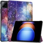 SATURCASE Xiaomi Pad 6S Pro 12,5 inç (31,5 cm) için koruyucu kılıf, güzel poliüretan deri, katlanır kılıf, dik durma fonksiyonu, ince, hafif, otomatik uyanma/uyku modu, tablet için koruyucu kılıf