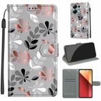 SATURCASE Xiaomi Poco M6 Pro 4G için Kılıf, Güzel PU Deri Kapaklı Mıknatıs Cüzdan Stant Kart Yuvaları El Kayışı Koruyucu Kılıf Xiaomi Poco M6 Pro 4G (DY-17) için