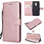 SATURCASE Xiaomi Pocophone F1 için Kılıf, Klasik PU Deri Kapaklı Mıknatıslı Cüzdan Stand Kart Yuvaları Xiaomi Pocophone F1 (XD-Gül Altın) için El Kayışlı Koruyucu Kılıf