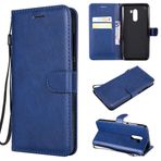 SATURCASE Xiaomi Pocophone F1 için Kılıf, Klasik PU Deri Kapaklı Mıknatıslı Cüzdan Standı Kart Yuvaları Xiaomi Pocophone F1 (XD-Blue) için El Kayışı ile Koruyucu Kılıf