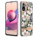 SATURCASE Xiaomi Redmi Note 10 4G / Note 10S için Kılıf, Xiaomi Redmi Note 10 4G / Note 10S (YV-3) için Güzel Çiçek Ultra İnce Yumuşak TPU Silikon Kenar PC Paneli Koruyucu Arka Kapak