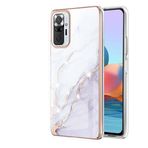 SATURCASE Xiaomi Redmi Note 10 Pro için Kılıf, Güzel Mermer Ultra İnce Yumuşak TPU Silikon Sınır PC Paneli Koruyucu Arka Kapak Xiaomi Redmi Note 10 Pro (YJ-3) için
