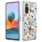 SATURCASE Xiaomi Redmi Note 10 Pro için Kılıf, Xiaomi Redmi Note 10 Pro (YV-3) için Güzel Çiçek Ultra İnce Yumuşak TPU Silikon Kenar PC Paneli Koruyucu Arka Kapak