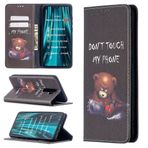 SATURCASE Xiaomi Redmi Note 8 Pro için Kılıf, Güzel PU Deri Kapaklı Dahili Mıknatıslı Cüzdan Stant Kart Yuvaları Xiaomi Redmi Note 8 Pro (BK-3) için Koruyucu Kılıf