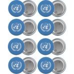 Satürn Bm Birleşmiş Milletler Bayrağı Çanta Rozeti Seti 8 Adet En Büyük Boy 5.8cm Iğneli Broş - Renkli