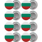 Satürn Bulgaristan Bayrağı Çanta Rozeti Seti 8 Adet En Büyük Boy 5.8cm Iğneli Broş - Renkli