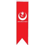Satürn Design Masa Üstü Kırlangıç Bbp Bayrağı - 8X30CM Çift Taraflı Saten Kumaş