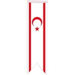 Satürn Design Masaüstü Kırlangıç Kktc Bayrağı Çift Taraflı Saten Kumaş 8 x 30 cm