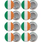 Satürn Irlanda Bayrağı Çanta Rozeti Seti 8 Adet En Büyük Boy 5.8cm Iğneli Broş - Renkli