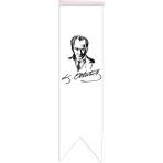 Satürn Masa Üstü Kırlangıç Atatürk Imzalı Masa Bayrağı - 8 x 30 cm Çift Taraflı Saten Kumaş
